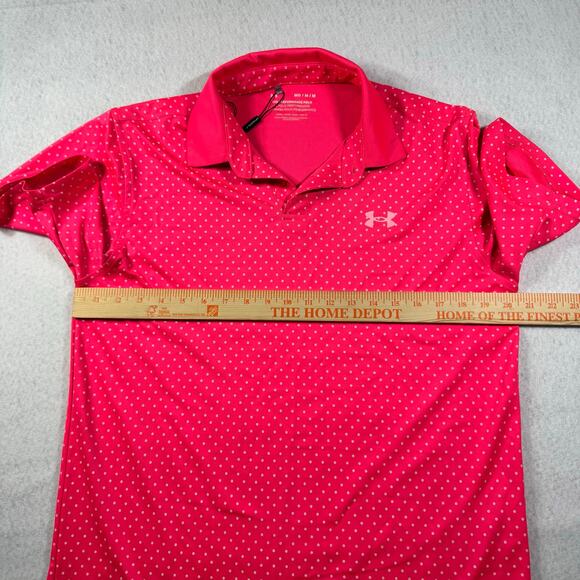 Women's Under Armour Golf Performance Polo Pink size Medium Loose fit - Picture 6 of 13